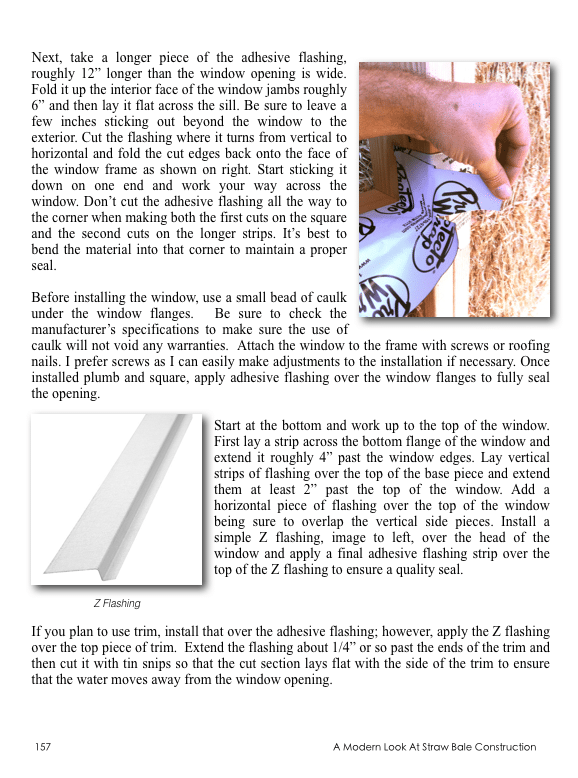 A Modern Look At Straw Bale Construction eBook, authors Andrew Morrison and Chris Keefe, page 157 - strawbale.com