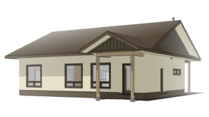 Straw Bale House Plans - Modern Farmhouse 1800