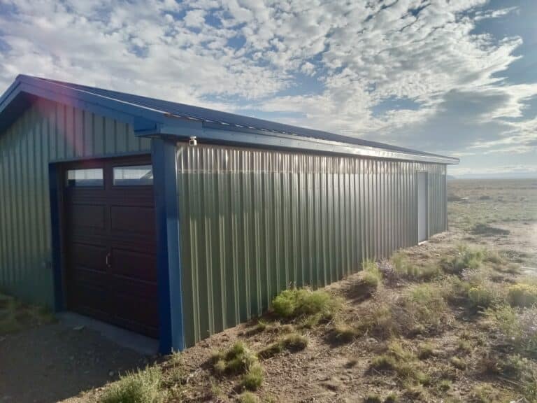 Straw bale house for sale outbuilding on property, garage/shop