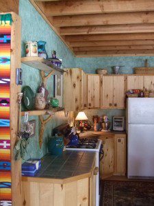straw bale house kitchen