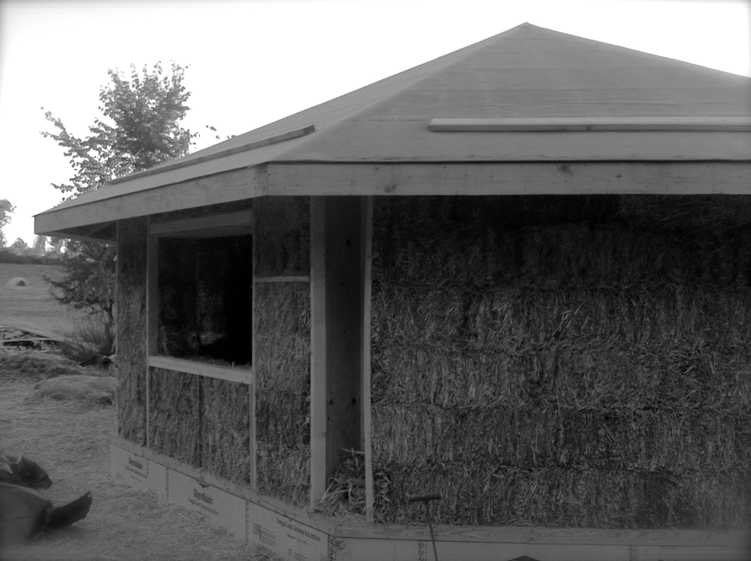 Octagonal Corners in straw bale house