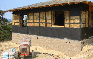 Straw Bale house under construction