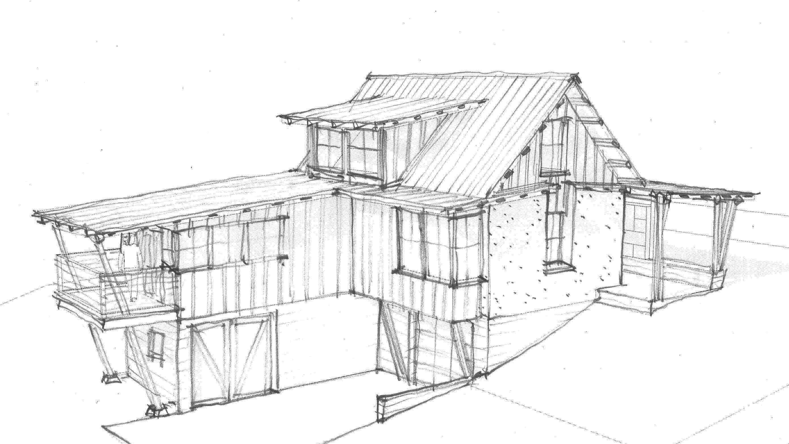 Straw Bale House Plans - Lost Hill Farm Cottage 1500