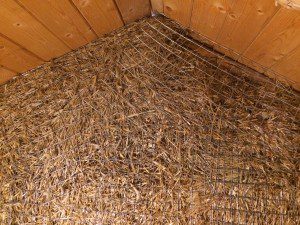 welded wire mesh on straw bale wall